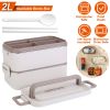 Bento Lunch Box 3 Stackable Food Container Leakproof Dishwasher Microwave Oven Safe Bento Box with Chopsticks Spoon for Adult Kids Work Picnic
