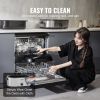 VEVOR Electric Roaster Oven, 26 QT Turkey Roaster Oven with Self-Basting Lid, 1450W Roaster Oven with Defrost & Warm Function, Adjustable Temperature