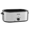 VEVOR Electric Roaster Oven, 26 QT Turkey Roaster Oven with Self-Basting Lid, 1450W Roaster Oven with Defrost & Warm Function, Adjustable Temperature