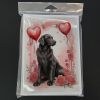 Flat-Coated Retriever Valentine Roses Greeting Cards Pack of 8 Blank Cards with Envelopes Whimsical A7 Size 5x7 Blank Note Cards