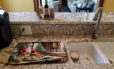 Cookies with Santa Claus Weihnachtsmann Dish Drying Mat Absorbent Dish Drying Mat Pad for Kitchen Counter Dish Drainer Mat for Countertop, 14 x 21"