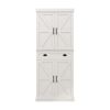 71" Kitchen Pantry Storage Cabinet with 4 Doors(2Doors with Racks),1 Drawer, 2 Adjustable Shelves, Freestanding Cupboard for Kitchen