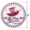 Dinnerware Set for independence day Decorations; Patriotic Party; American Flag Party Decoration include Plates; Napkins; Cups; and Tableware