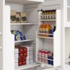 71" Kitchen Pantry Storage Cabinet with 4 Doors(2Doors with Racks),1 Drawer, 2 Adjustable Shelves, Freestanding Cupboard for Kitchen