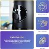 Electric Milk Frother and Steamer. Large Volume 11.8oz. Functional 4-in-1 Black Automatic Milk Steamer for Latte, Hot Chocolate