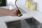 Kitchen Faucet with Pull Down Sprayer , High Arc Single Handle Kitchen Sink Faucet with Deck Plate, Commercial Modern Stainless Steel Kitchen Faucets