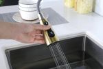 Kitchen Faucet with Pull Down Sprayer , High Arc Single Handle Kitchen Sink Faucet with Deck Plate, Commercial Modern Stainless Steel Kitchen Faucets