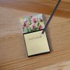 NEW Orchids in Watercolor Sticky Note Holder Refillable Dispenser Self-Sticky Note Pads, Memo Pads Blank Desk Accessories