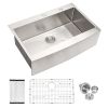 33 Drop in Farmhouse Sink - 33*22*10 Inch Kitchen Sink Stainless Steel 16 gauge Topmount Apron Front Kitchen Sink