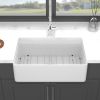 33x20 inch White Farmhouse Sink Workstation - Ceramic Single Bowl Farm Kitchen Sink