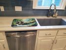River Otters at Play Dish Drying Mat Absorbent Dish Drying Mat Pad for Kitchen Counter Dish Drainer Mat for Countertop, 14 x 21", Multicolor