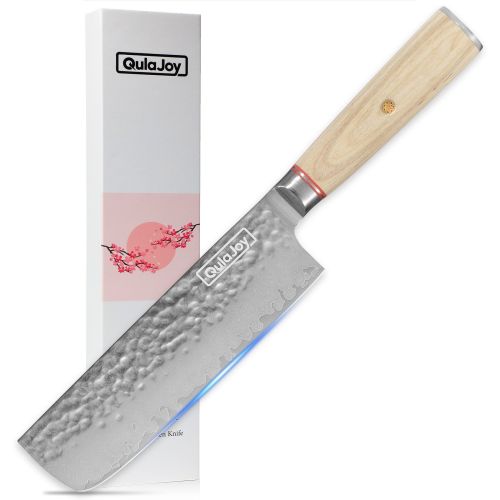 Qulajoy Nakiri Knife 6.9 Inch, Professional Vegetable Knife Japanese Kitchen Knives 67-Layers Damascus Chef Knife, Cooking Knife For Home Outdoor With