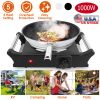 1000W Electric Single Burner Portable Coil Heating Hot Plate Stove Countertop RV Hotplate with 5 Temperature Adjustments Portable Handles