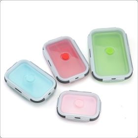 Reusable Pizza Storage Container with  Microwavable Serving Trays - Adjustable Pizza Slice Container to Organize & Save Space - BPA Free, Microwave (Color: Green, size: 350ml)