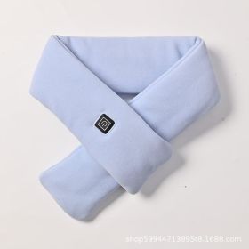 USB Women Men Heating Scarf Temperature Scarf 3 Gears Adjustable USB Charging Heat Control Neck Warmer For Cycling Camping USB Heated Scarf - Temperat (Color: Light Blue)