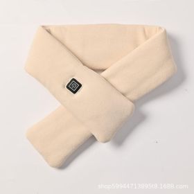 USB Women Men Heating Scarf Temperature Scarf 3 Gears Adjustable USB Charging Heat Control Neck Warmer For Cycling Camping USB Heated Scarf - Temperat (Color: beige)