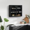 27.56"Glass Doors Modern Two-door Wall Cabinet with Featuring Three-tier Storage for Entryway Living Room Bathroom Dining Room