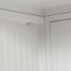 27.56"Glass Doors Modern Two-door Wall Cabinet with Featuring Three-tier Storage for Entryway Living Room Bathroom Dining Room