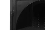 27.56"Glass Doors Modern Two-door Wall Cabinet with Featuring Three-tier Storage for Entryway Living Room Bathroom Dining Room
