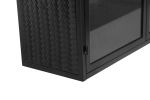 27.56"Glass Doors Modern Two-door Wall Cabinet with Featuring Three-tier Storage for Entryway Living Room Bathroom Dining Room