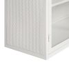 27.56"Glass Doors Modern Two-door Wall Cabinet with Featuring Three-tier Storage for Entryway Living Room Bathroom Dining Room