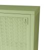27.56"Glass Doors Modern Two-door Wall Cabinet with Featuring Three-tier Storage for Entryway Living Room Bathroom Dining Room